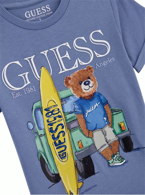 t-shirt bambino azzurra GUESS | N5GI04K8HM4/G7GD